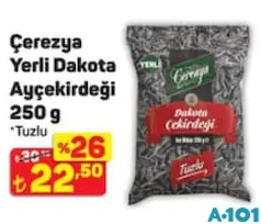 ÇEREZYA YERLİ DAKOTA AYÇEKİRDEĞİ 250 G